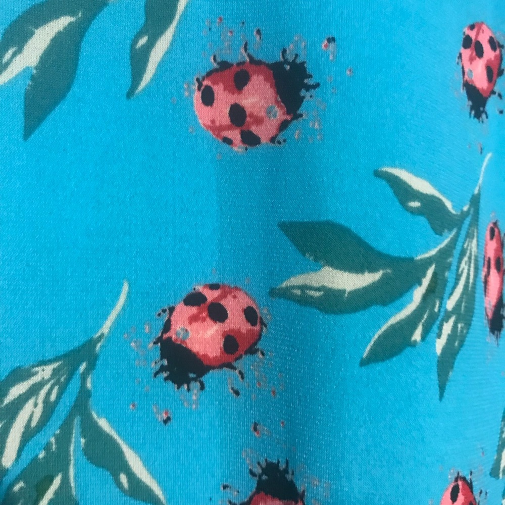 LuLaRoe 3XL Azure skirt blue with ladybugs!